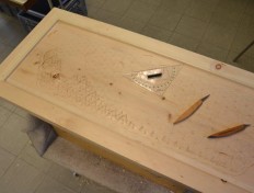 Hochzeittruhe -Deckel in arbeit  2012